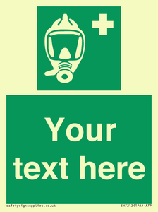 Custom sign safe condition Emergency escape breathing device